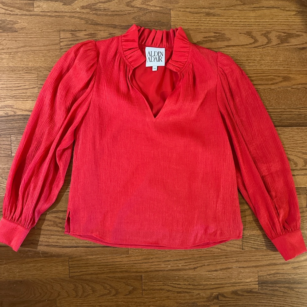 Alden Adair Women's Elegant Red Blouse